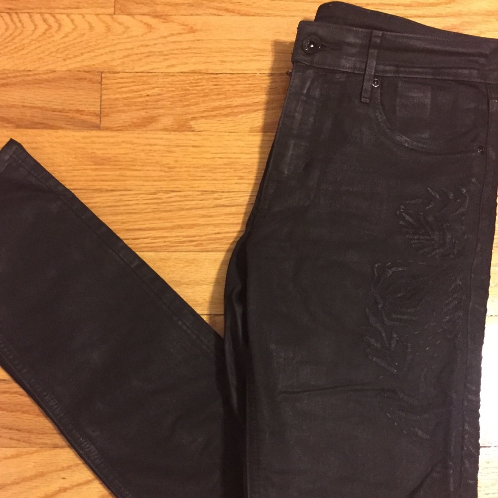 H&M embroidered jeans