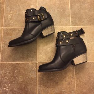 Black Betsey Johnson ankle boots