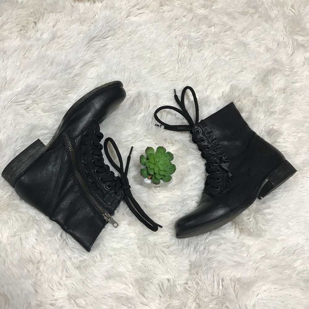 Black Ruffle Boots