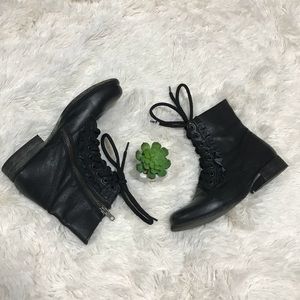 Black Ruffle Boots