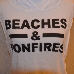 Beaches & Bonfires T-Shirt with Hood