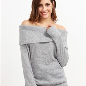2 for $18! Gray off the shoulder cozy sweater
