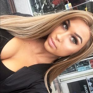 Carmel blonde lace front wig