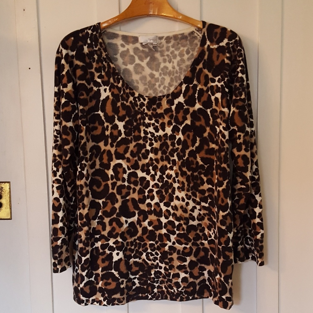 Plus Size 3X Leopard Print Spiegel Sweater