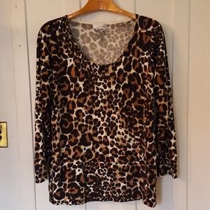 Plus Size 3X Leopard Print Spiegel Sweater