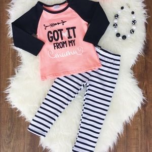 ‘Got it from my mama’ 2 pc boutique set, new!