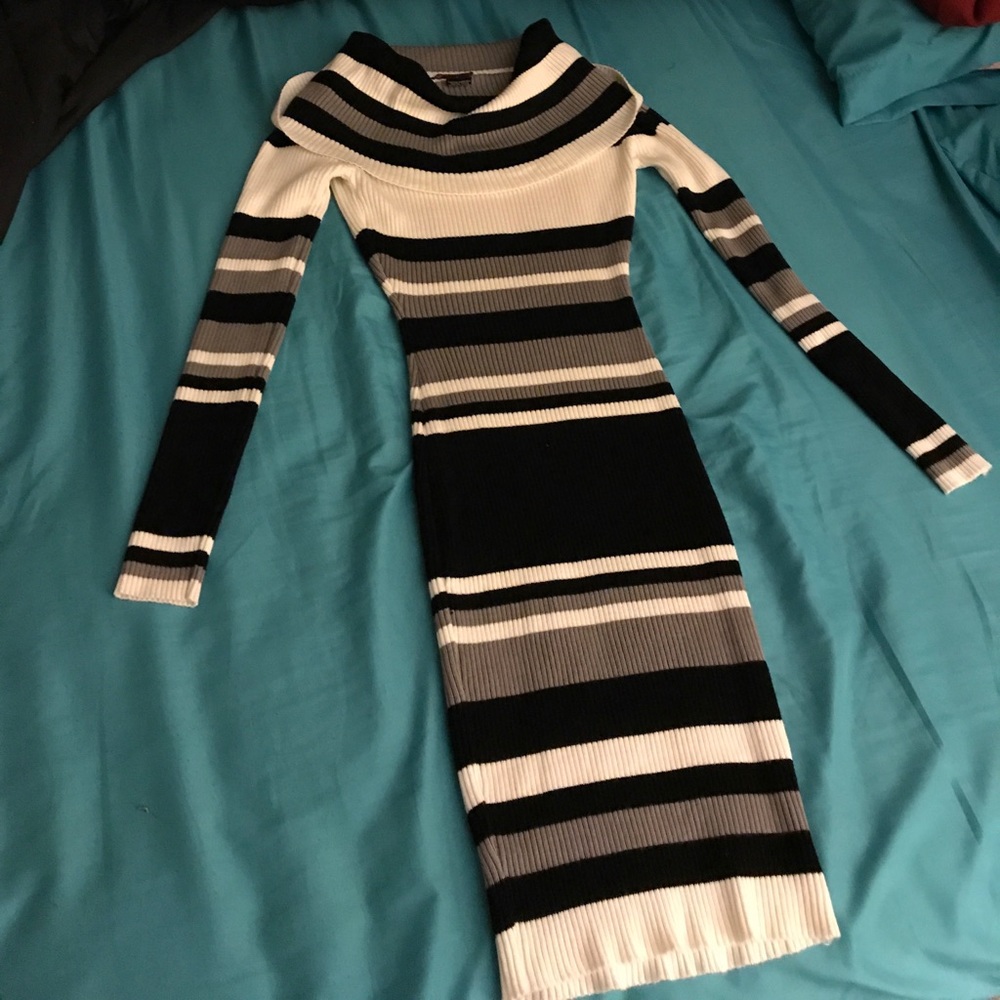 off the shoulder sweater dress