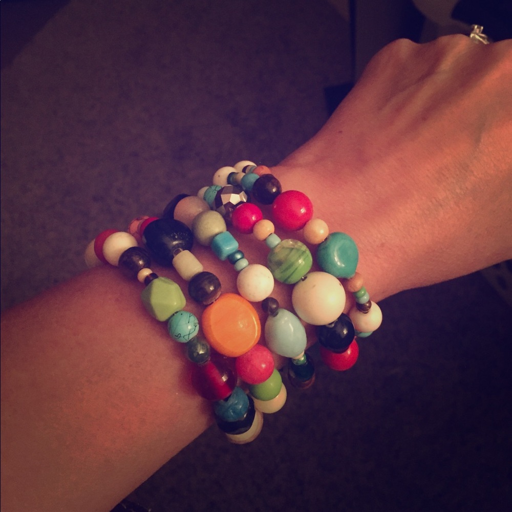 Wrap multi colored bracelet