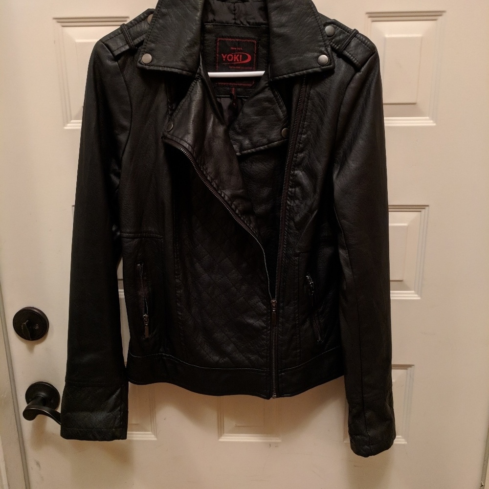 Yoki faux leather jacket