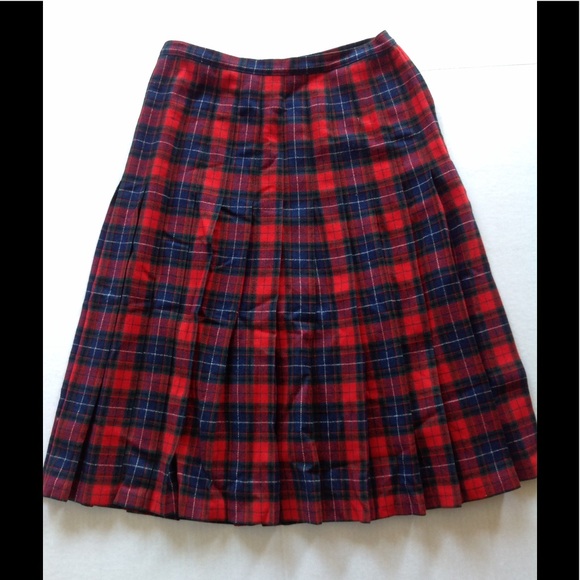 Pendleton Dresses & Skirts - Vtg Plaid Pleated Pendleton Wool Tartan Skirt 16