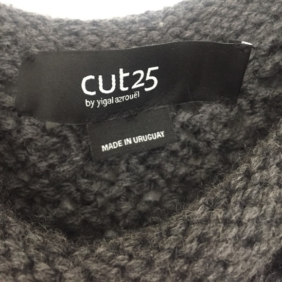 Cut25 By Yigal Azrouël Gray and Black Sweater - Picture 2 of 2
