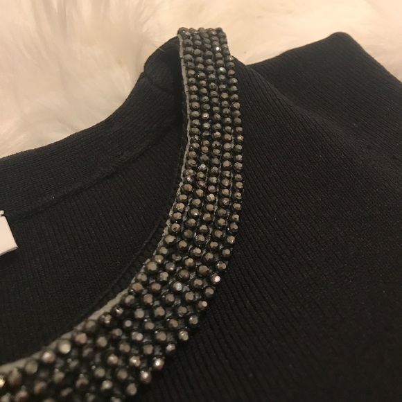 Unworn Lucy Paris black tank/rhinestone collar - Picture 2 of 2