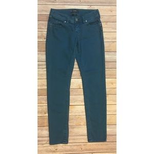 Silver Suki Skinny Teal Green Blue Jeans 27