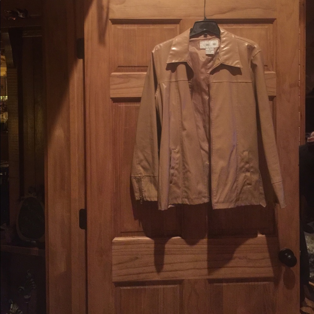 Pleather tan jacket