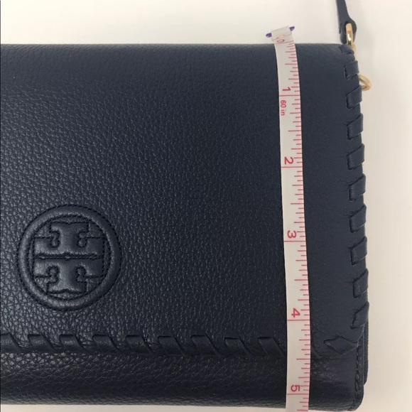 Tory Burch Marion Flat  Wallet  Crossbody Bag/navy - Picture 6 of 6