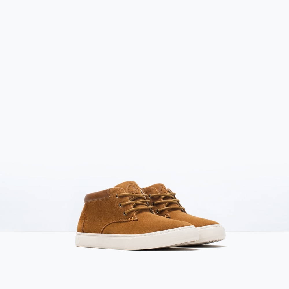 Zara Boys Suede Booty Nwt