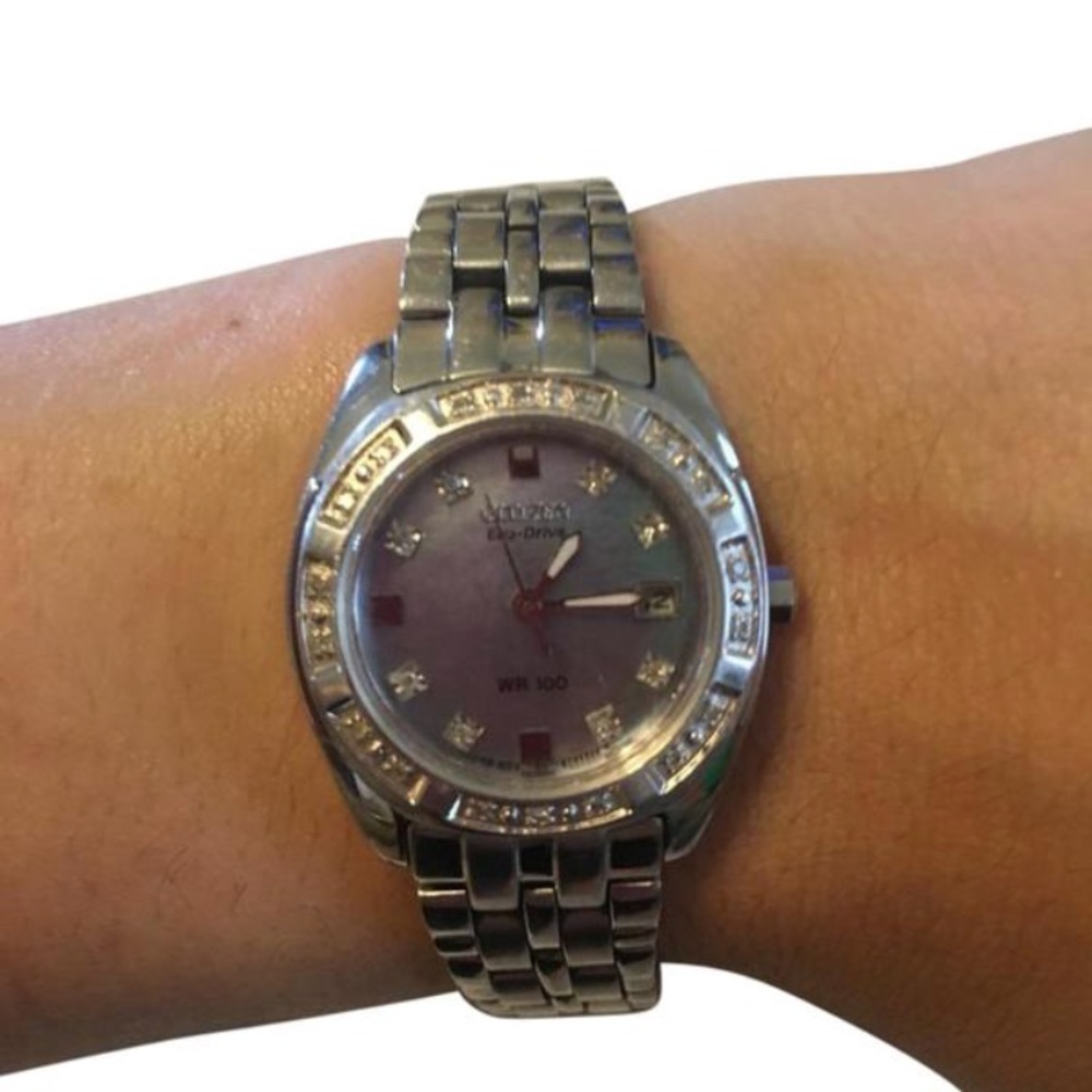 SOLD- Citizen Silhouette MotherofPearl Swarovski