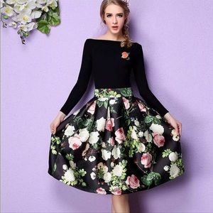 Audrey Hepburn style skirt & black blazer! BUNDLE