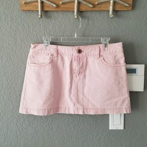 Pink American Eagle Jean Miniskirt