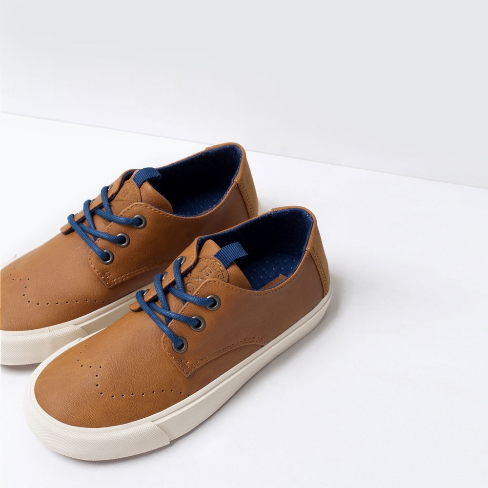 Zara Boys Perforated Plimsoll Nwt