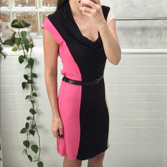 Charlotte Tarantola Tri-Color Cowl Neck Dress - Picture 5 of 7