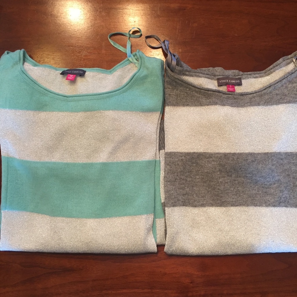 Vince Camuto Long-Sleeve Sweater Aqua Ice - Picture 5 of 6