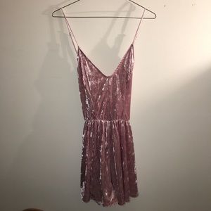 Pacsun Rose Velvet Romper