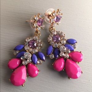 Purple & Pink Chandelier Earrings