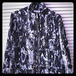 Calvin Klein 100% linen animal print jacket blazer
