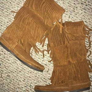 Minnetonka Fringe Boots