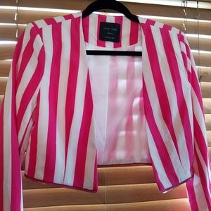 Striped Whimsical Crop Jacket Circus Festival