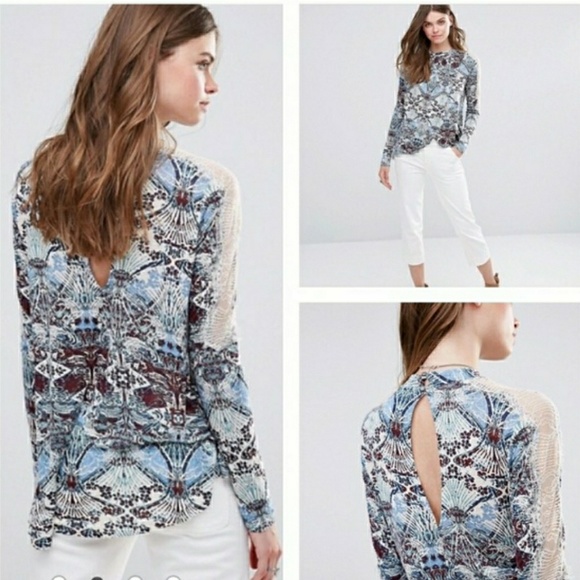 Free People Boho Long Sleeve Blouse - Picture 2 of 7