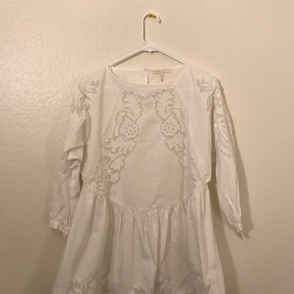 MAJE LOOSE-FITTING DRESS WITH EMBROIDERY