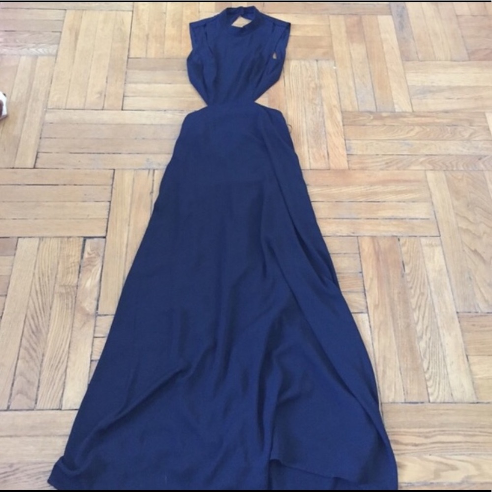 NWT Dark navy blue cut out gown