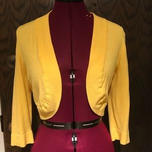 Crop Yellow Cardigan