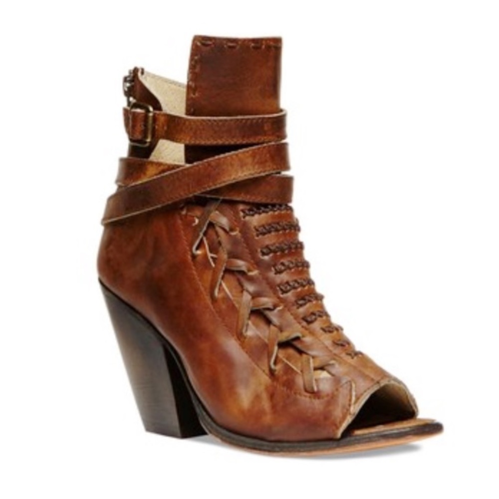 STEVE MADDEN FREEBIRD Leather Open Toe Eagle Boots
