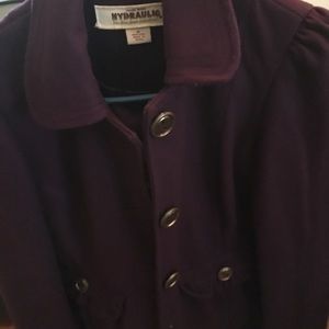 Women deep purple coat