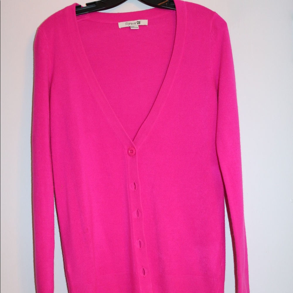 Pink Cardigan Sweater