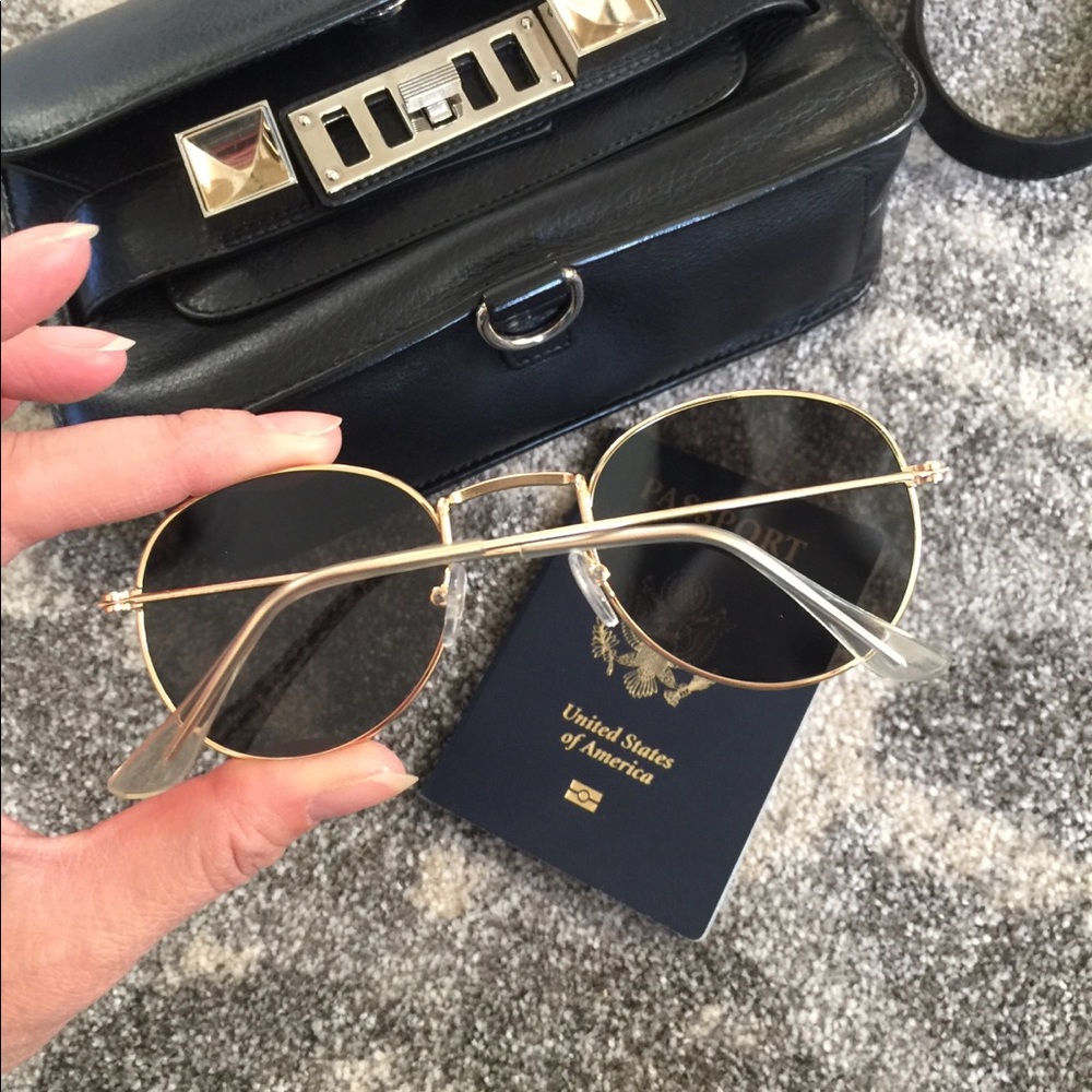 LAST PAIR 💛 Purple Rounded Mirrored Fashion Sunglasses + Case - Picture 6 of 8
