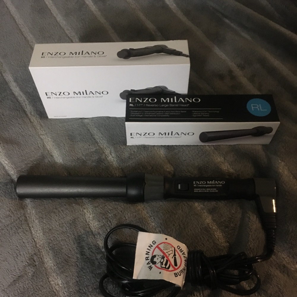 Enzo Milano Interchangeable Curling Iron w/Glove