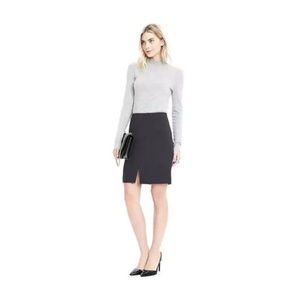 Banana Republic Dart Pencil Skirt Gray Work 14