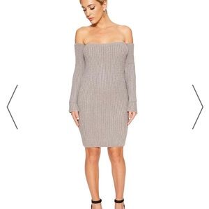 Naked Wardrobe knit grey dress. Small