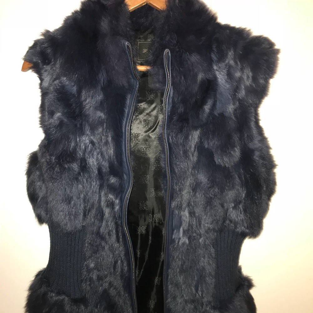 Real rabbit fur vest
