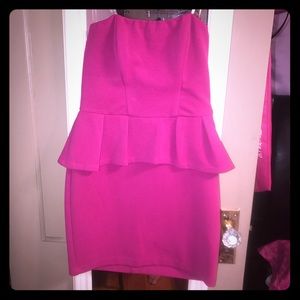 Magenta peplum dress