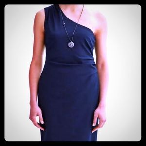 Banana Republic One Shoulder Dress - Navy Blue 6