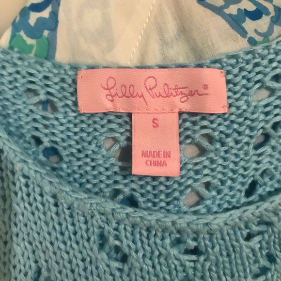 Lilly Pulitzer Blue Sweater Tank Top - Picture 4 of 4