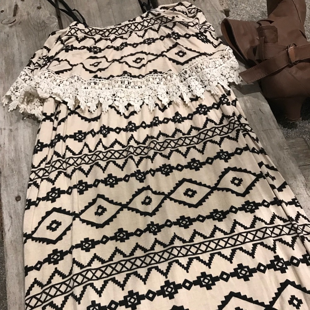 Boho empire waist maxi dress