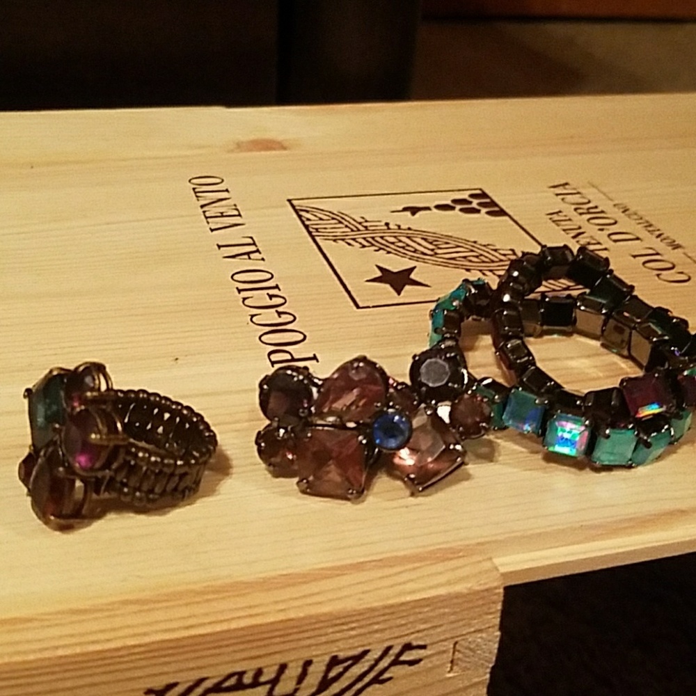 Earrings and ring and you bracelet set