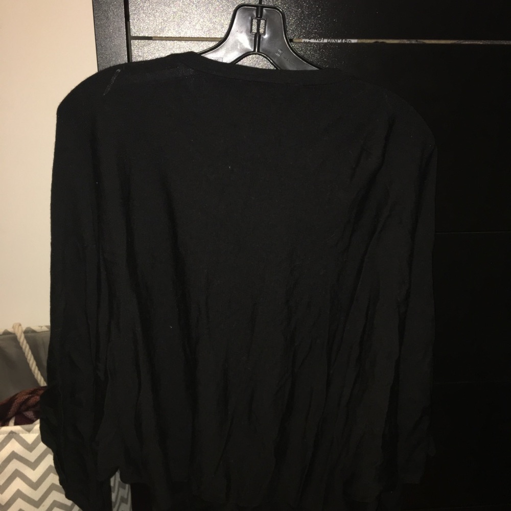 Black BCBG Max Azria Merino Wool Pullover Poncho! - Picture 5 of 6