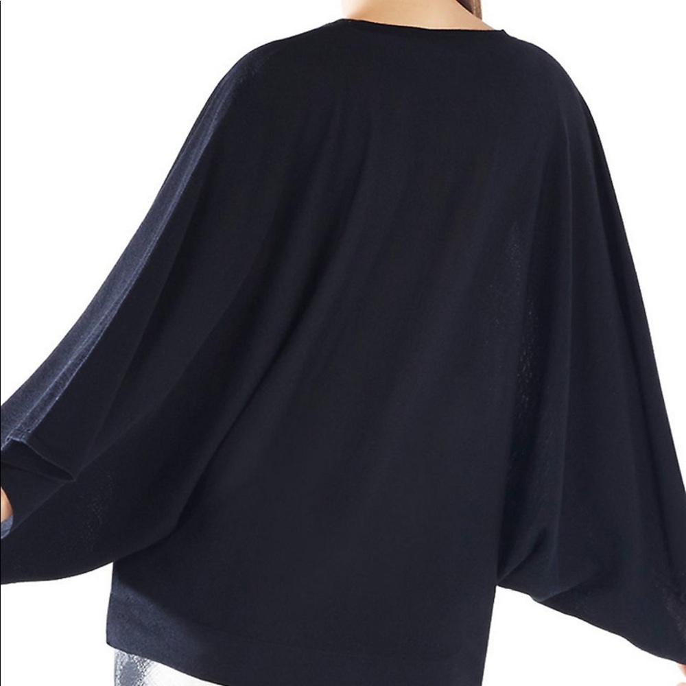 Black BCBG Max Azria Merino Wool Pullover Poncho! - Picture 2 of 6
